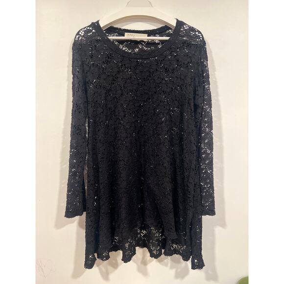 Women’s Vintage Havana Boho Lace Sheer Dress Coverup L Goth Emo - Picture 2 of 7